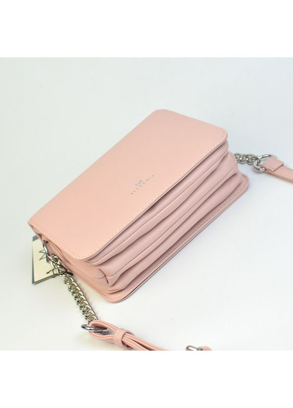 Рожева жіноча маленька молодіжна сумка крос-боді клатч через плече на три відділення Alex&Mia (354182787)