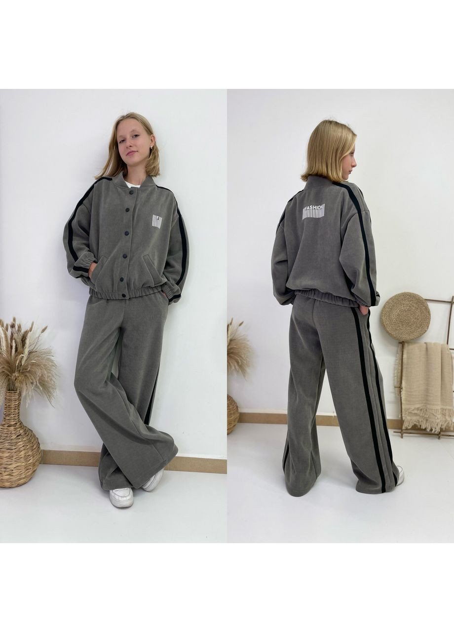 Костюм детский вельветовый с бомбером для девочки No Brand (351502002)