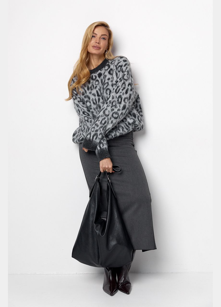 Джемпер из ворсистой пряжи с леопардовым узором Lurex (308725399)