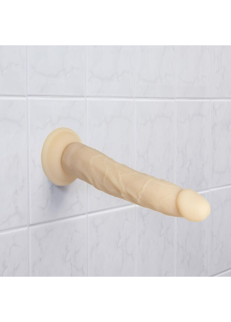Фалоімітатор Naked Addiction — 9″ Silicone Dual Density Bendable Dildo Vanilla, віброкуля в подаруно No Brand (366878845)