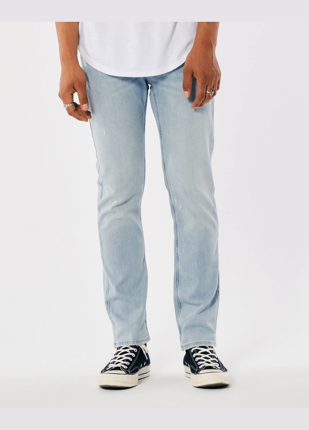 Голубые демисезонные джинсы slim straight hc9693m Hollister
