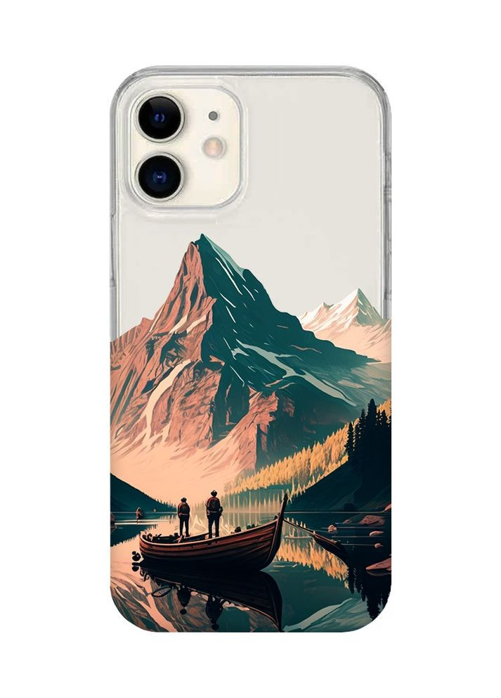 Прозорий чохол на iPhone 12 mini:: Човен. Пейзаж (принт 246) Creative (359492231)