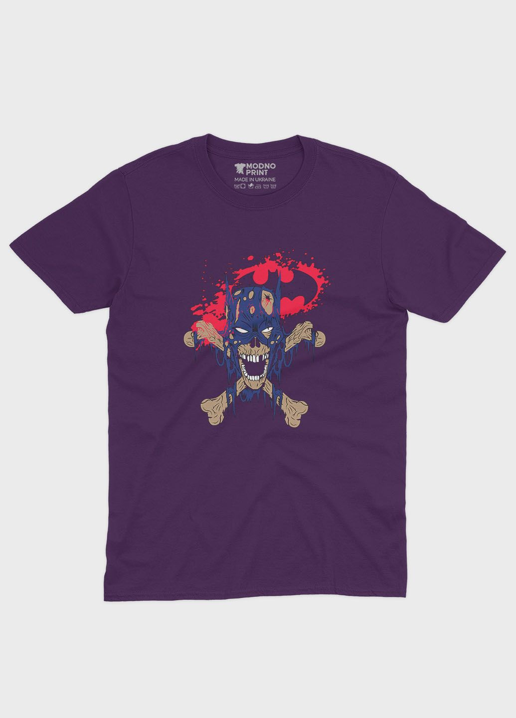 Фиолетовая демисезонная футболка для девочки с принтом супергероя - бэтмен (ts001-1-dby-006-003-038-g) Modno