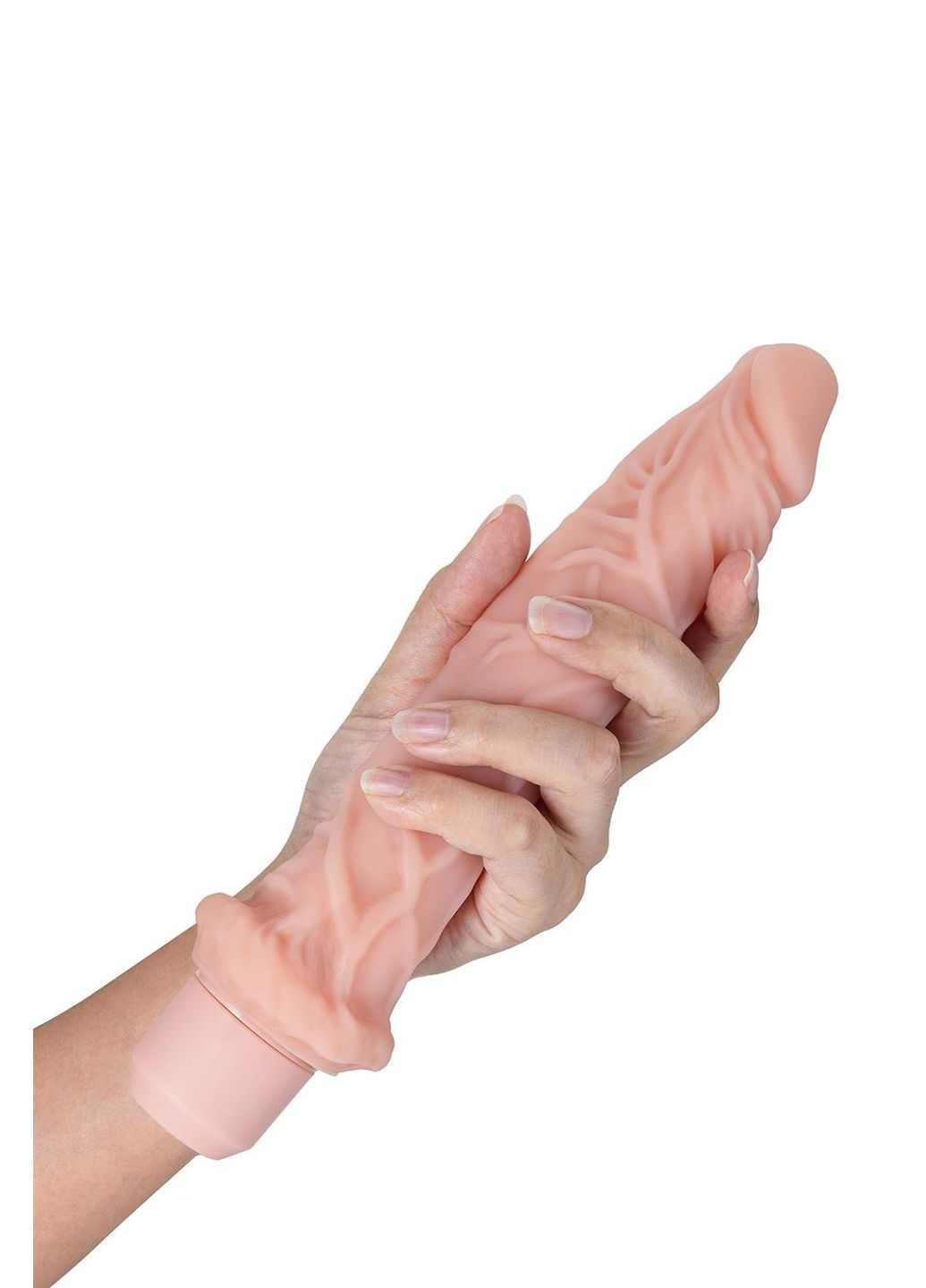 Вібратор реалістичний із випуклими венками Dr. Skin Dr. Richard, бежевий Blush (331168473)