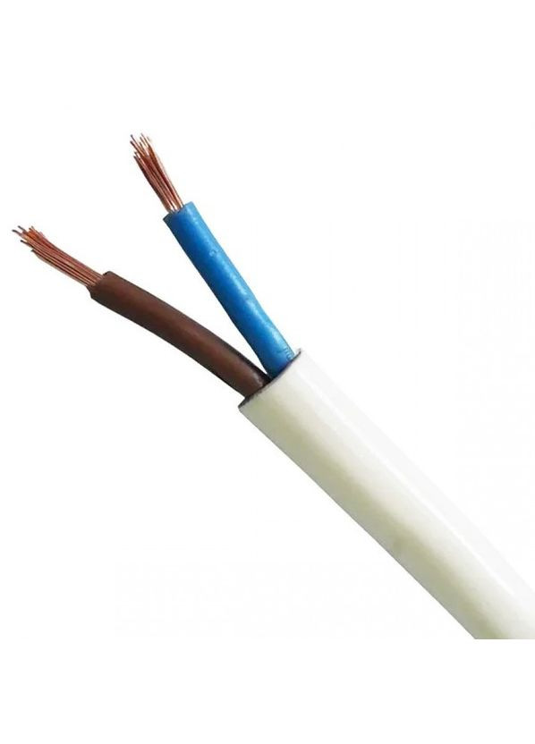 Провода медные, кабель круглый ПВС 2х1,5 Одесса ГОСТ белый (кратно 5м) Каблекс Україна (365841649)