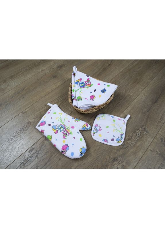 Кухонний набір Daily - Owls рукавиця+прихватки+рушник Lotus (275864077)