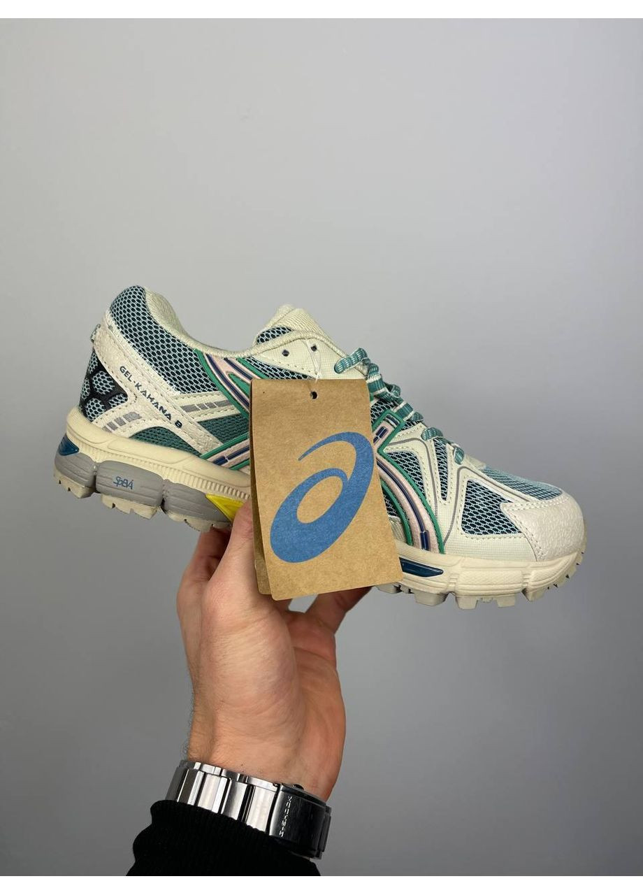 Серые демисезонные кроссовки мужские asics gel kahana 8 beige green асикс гель кахано 8 No Brand