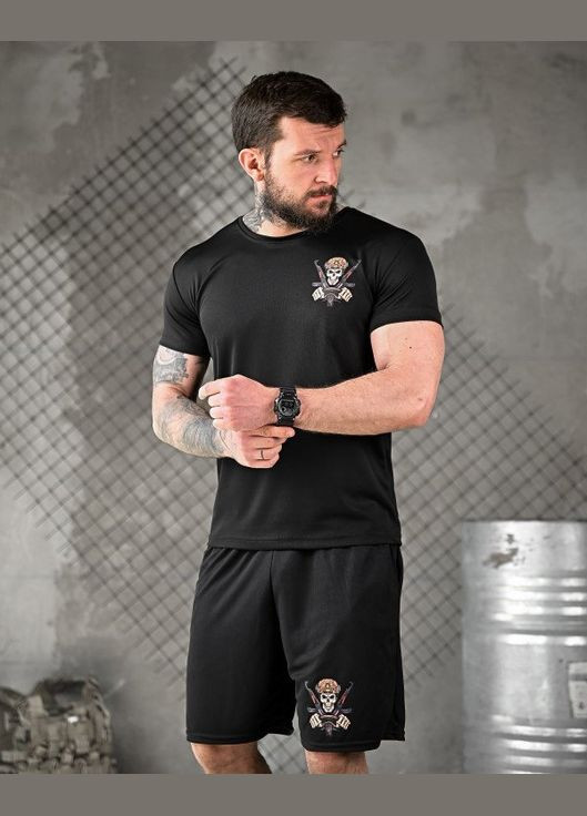 Тактический мужской летний костюм с принтом Водитель черный No Brand