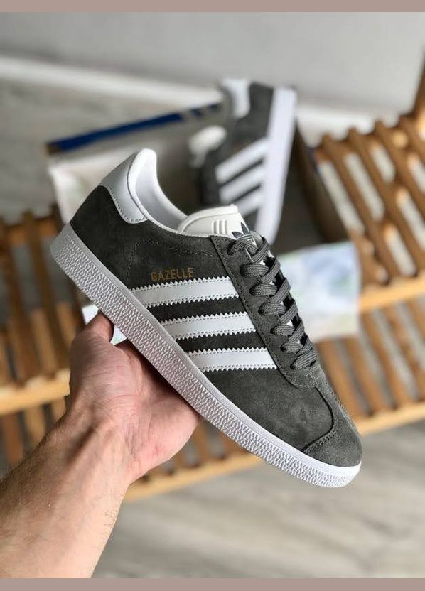 Кросівки жіночі і чоловічі Adidas Gazelle gray | Адідас Газель сірі No Brand сірі демісезони (307397801)
