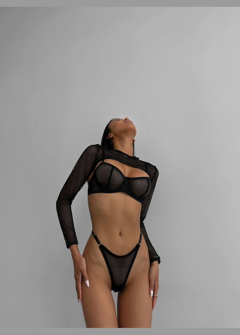 Чорний комплект жіночої білизни Simply sexy