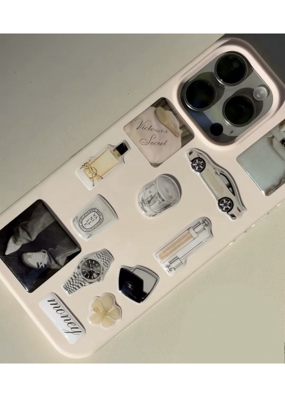 3D Объемные наклейки RICH GOLD Набор 15шт Stiker Pack наклейки стикеры на телефон ноутбук смартфон iPhone Samsung Xiaomi Pixel Smart (369388078)