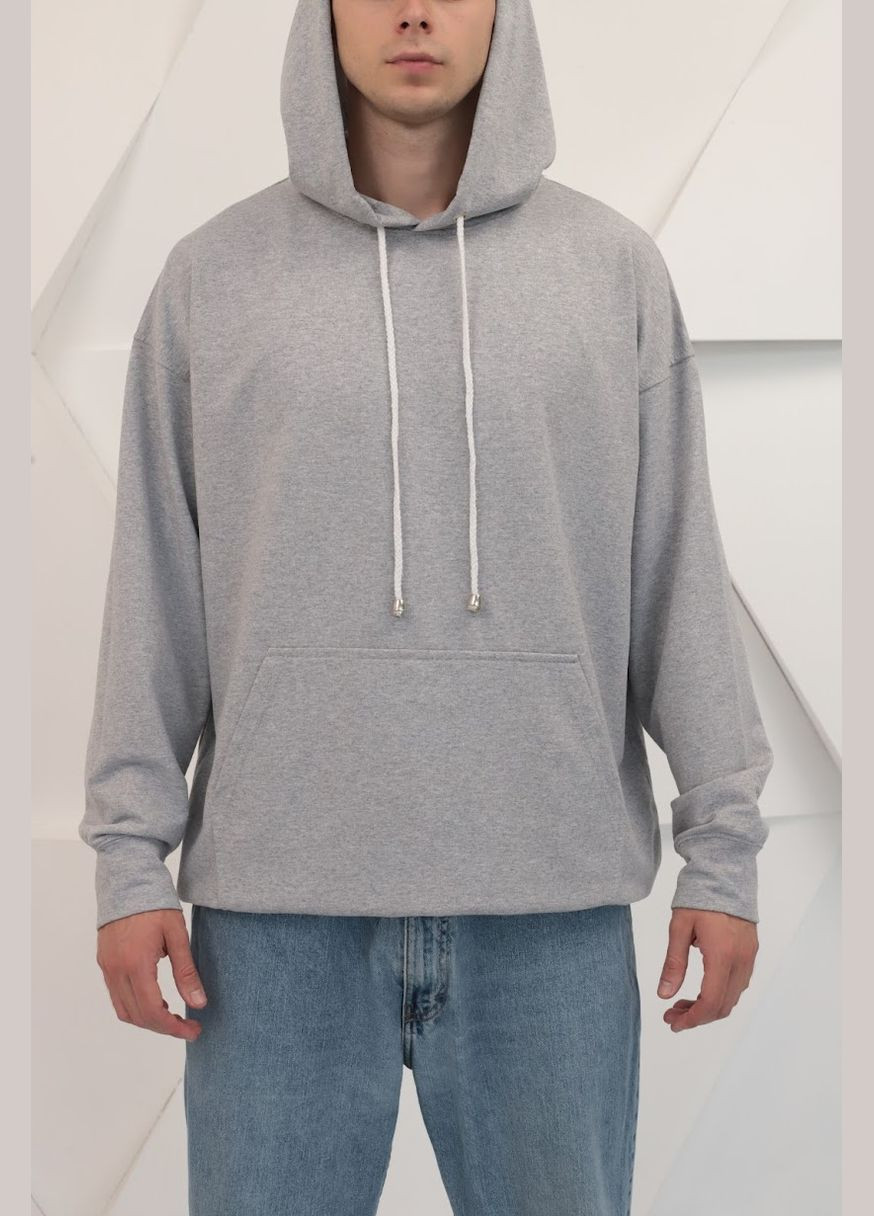 Сірий демісезонний худі чоловічий hc (h001-8363-057) No Brand