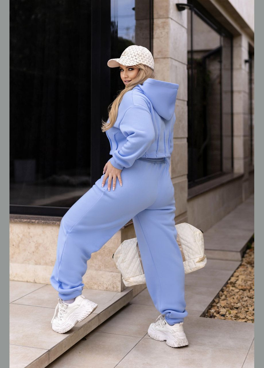 Спортивный костюм на флисе с коротким худи Fashion Girl (303263631)