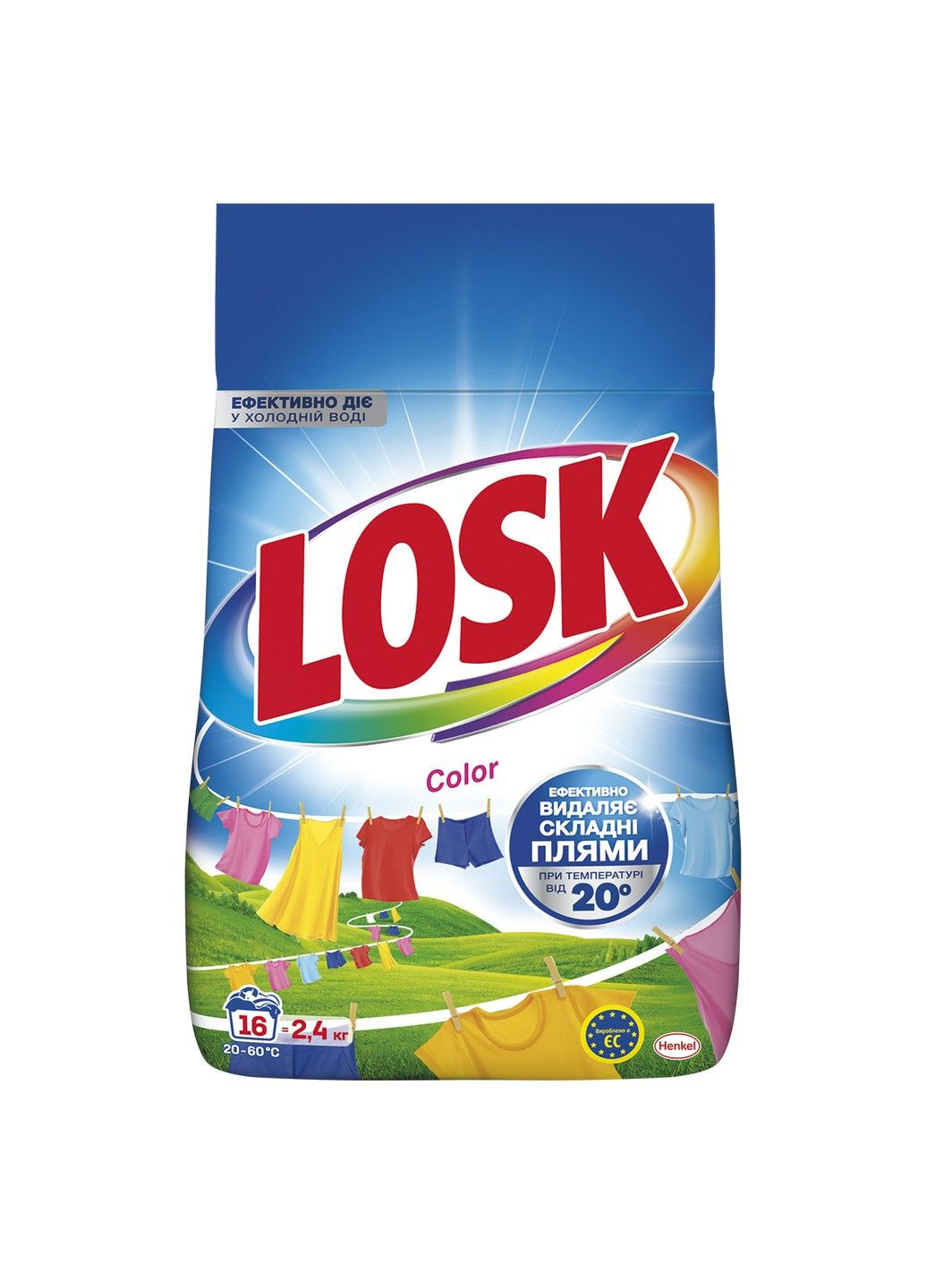 Пральний порошок Color Автомат 16 циклів прання 2.4 кг Losk (293343703)