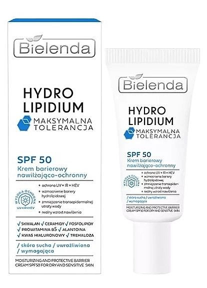 Увлажняющий и защитный барьерный крем Hydro Lipidium SPF50 30ml (1228500-134561) Bielenda (368620531)