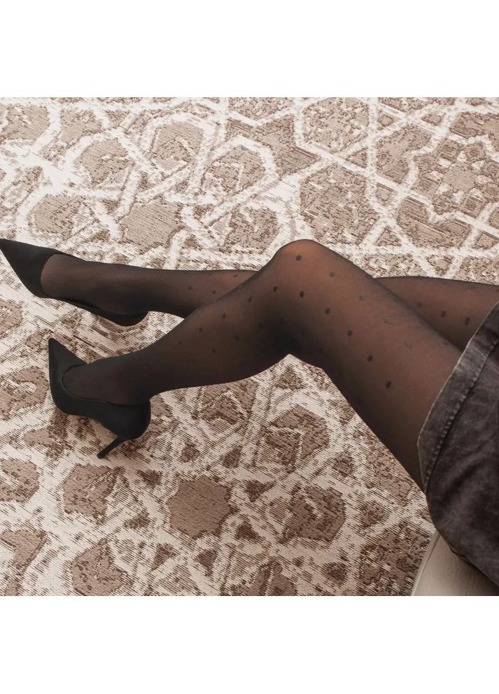 Колготи імітація голих ніжок із принтом горох No Brand (370439684)