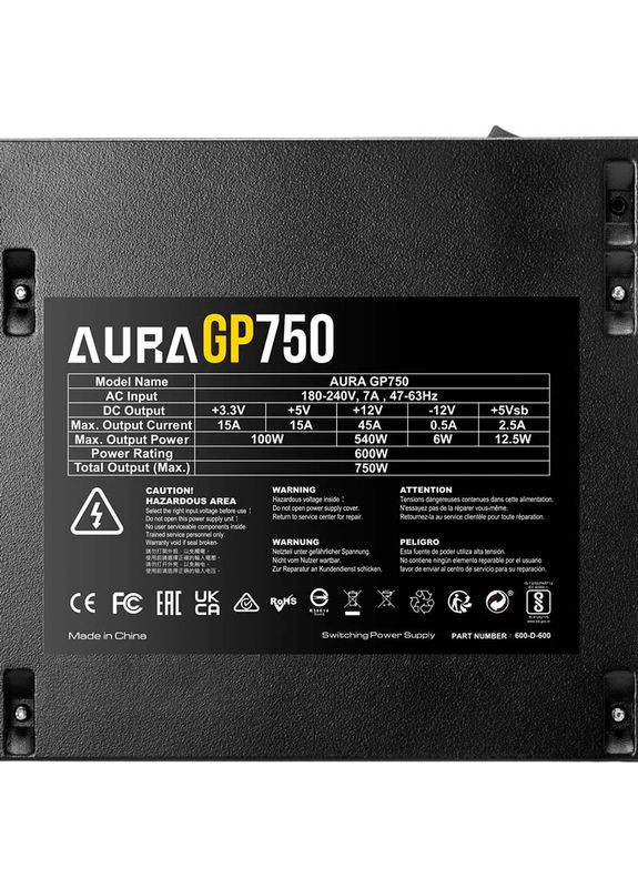 Блок питания AURA GP750 EU Power Cord (4711514500820) Gamdias (351363621)