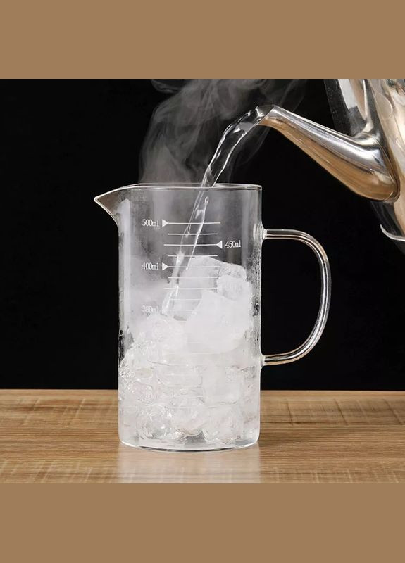 Мірний кухоль 1л з бамбуковою кришкою з термостійкого скла Hell (303213318)