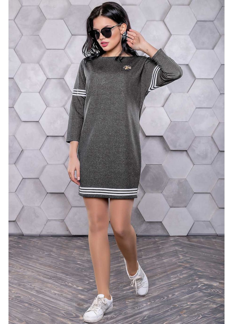 Серое платье 1105.3150 Seventeen