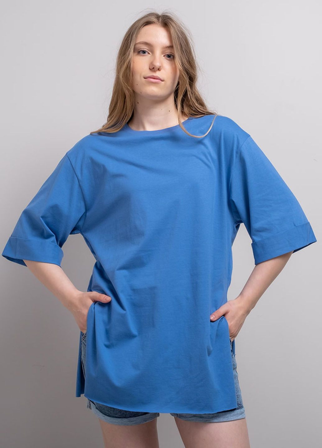 Синя літня футболка жіноча 340514 Power