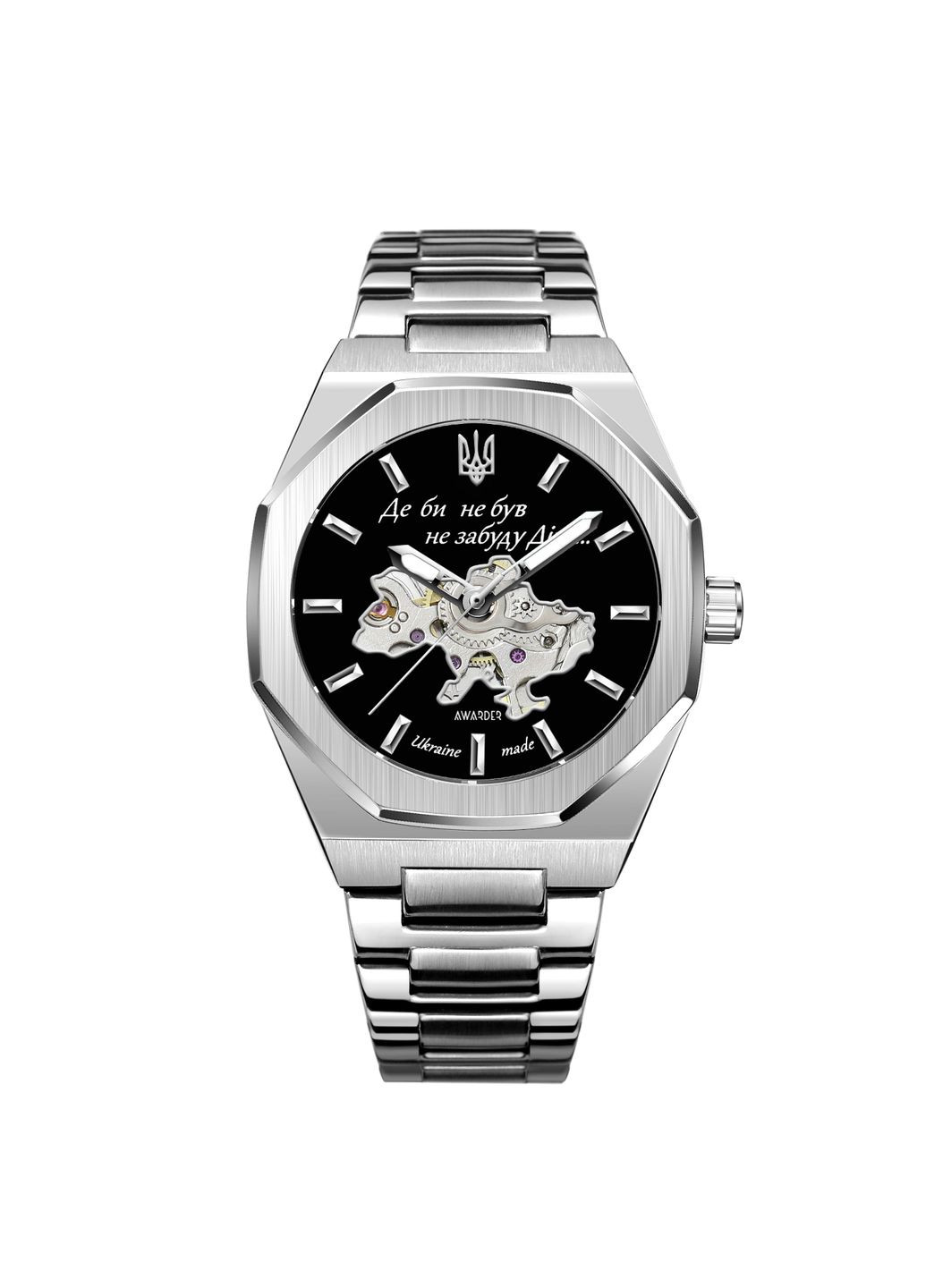 026-3D Де би не був Silver-Black кварцевый классический Awarder (341675885)