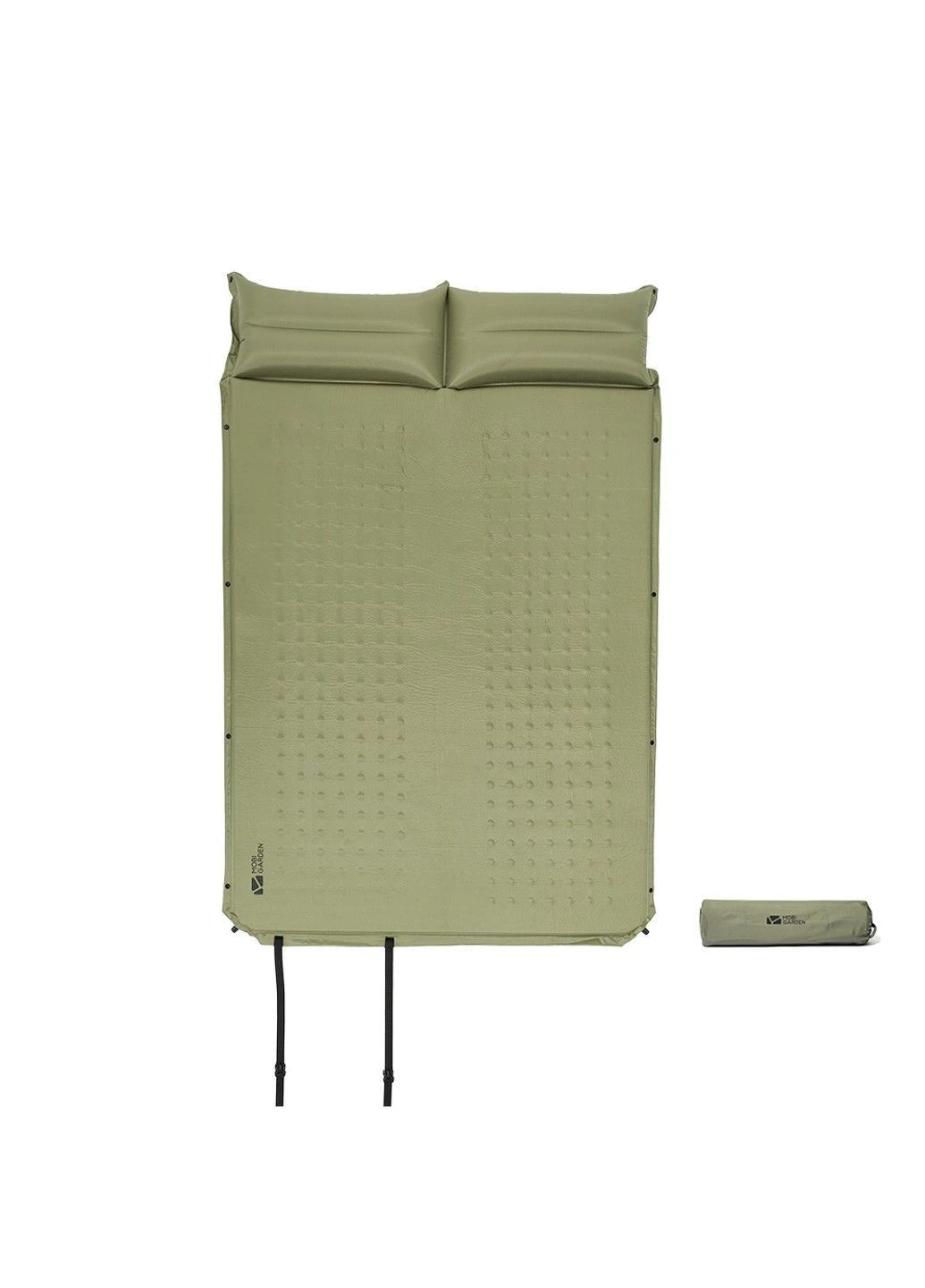 Коврик самонадувающийся двойной с подушкой Dot double air 30 мм NX22663004 green Mobi Garden (370666402)