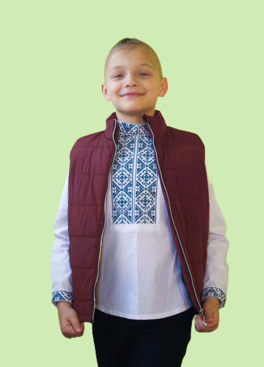 Жилетка детская весна/осень без капюшона 122 размер с карманами цвет Handmade (324252725)