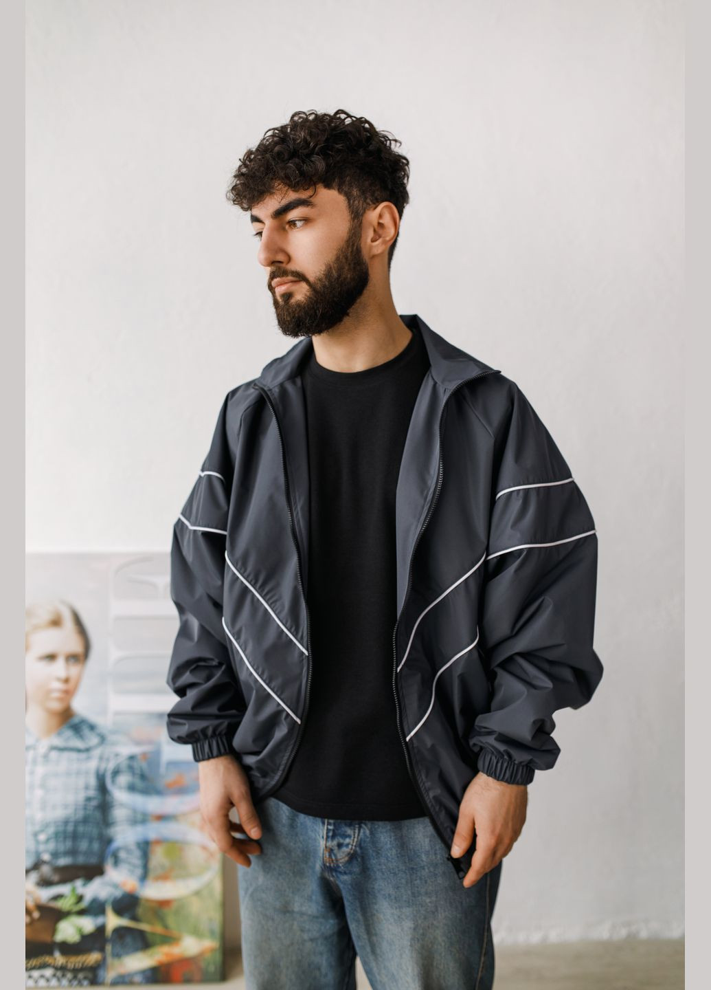 Графітова демісезонна вітровка No Brand ветровка