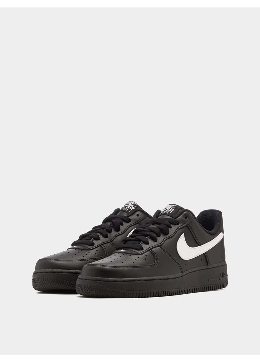 Черные демисезонные мужские кроссовки air force 1 07 черный Nike