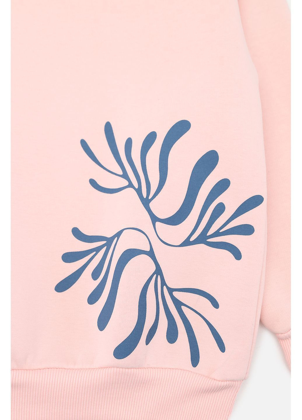 Yuki свитшот для девочки цвет светло-розовый цб-00284508 светло-розовый футер