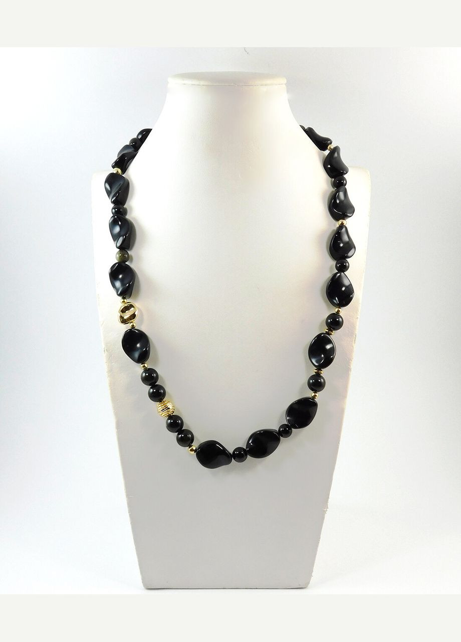 Ожерелье "Таинственный контраст" Агат, Обсидиан Fursa fashion (322315114)