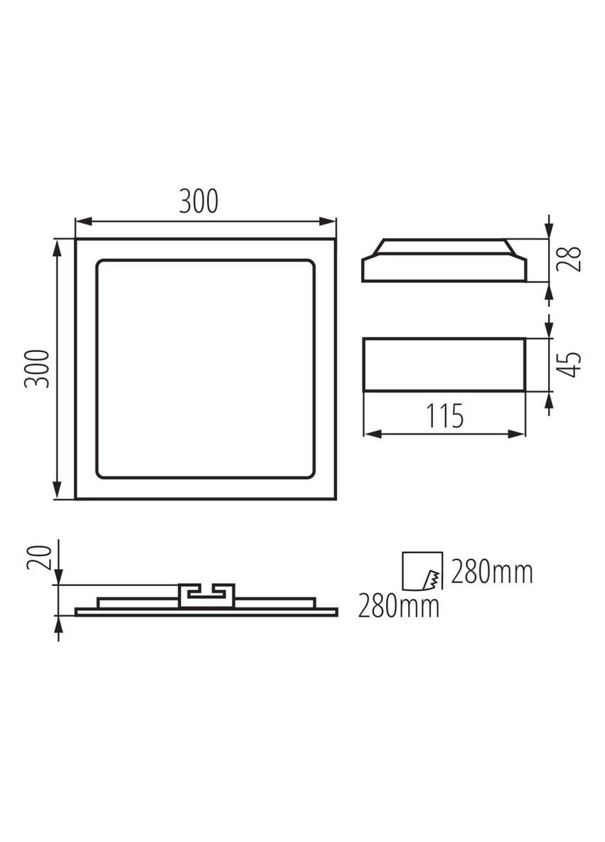 Потолочный светильник 28945 Katro V2LED 24WNW-W Kanlux (305757912)