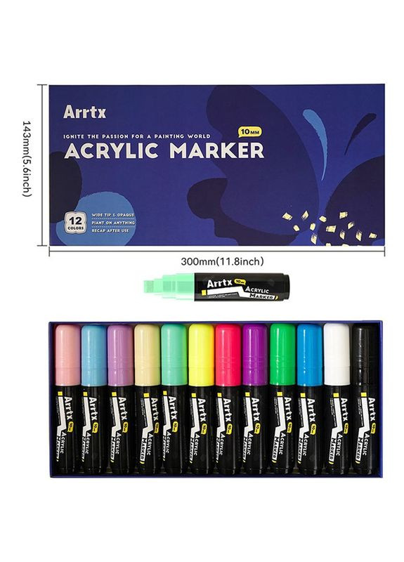 Акрилові маркери AACM-0510-12A 12 кольорів (LC303274) Arrtx (323131775)