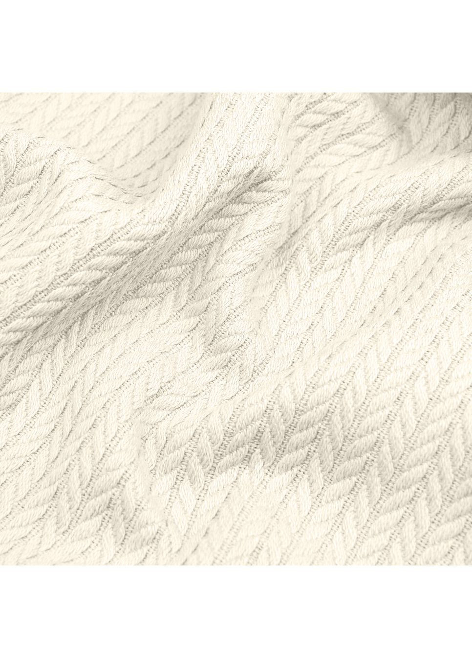 Плед-покривало косичка 160х230 см Biscotti Knitted Braid Бежевий Cosas (369668465)