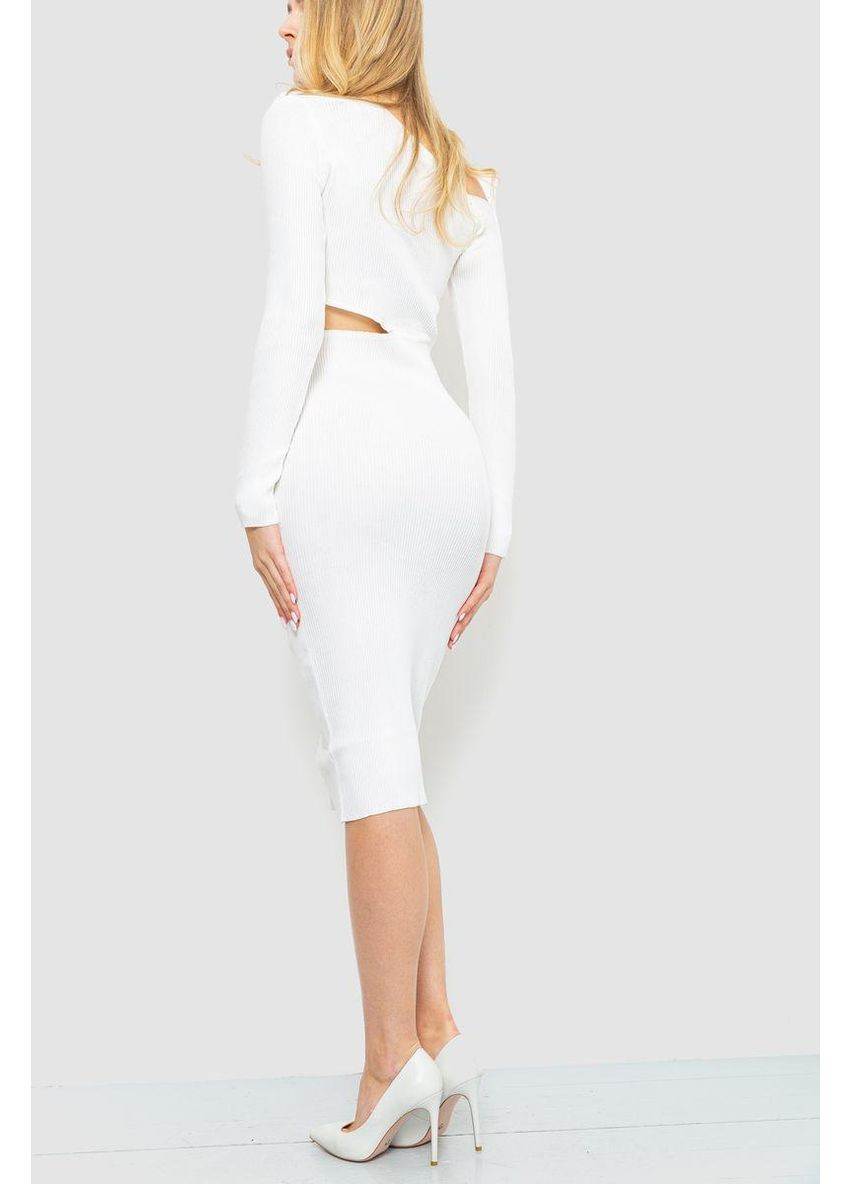 Светло-бежевое платье в рубчик, цвет светло-бежевый, 204r175 Ager