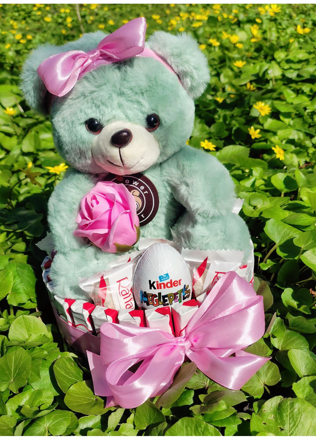 Подарунковий набір з цукерок та Raffaello з ведмедиком Kinder (354301109)