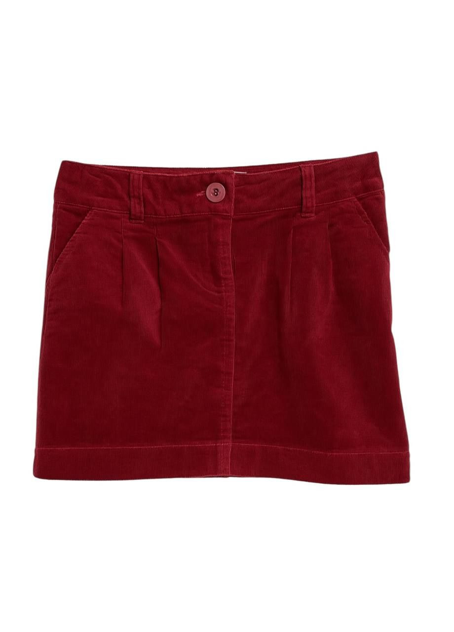 Бордовая повседневный однотонная юбка Naf Naf
