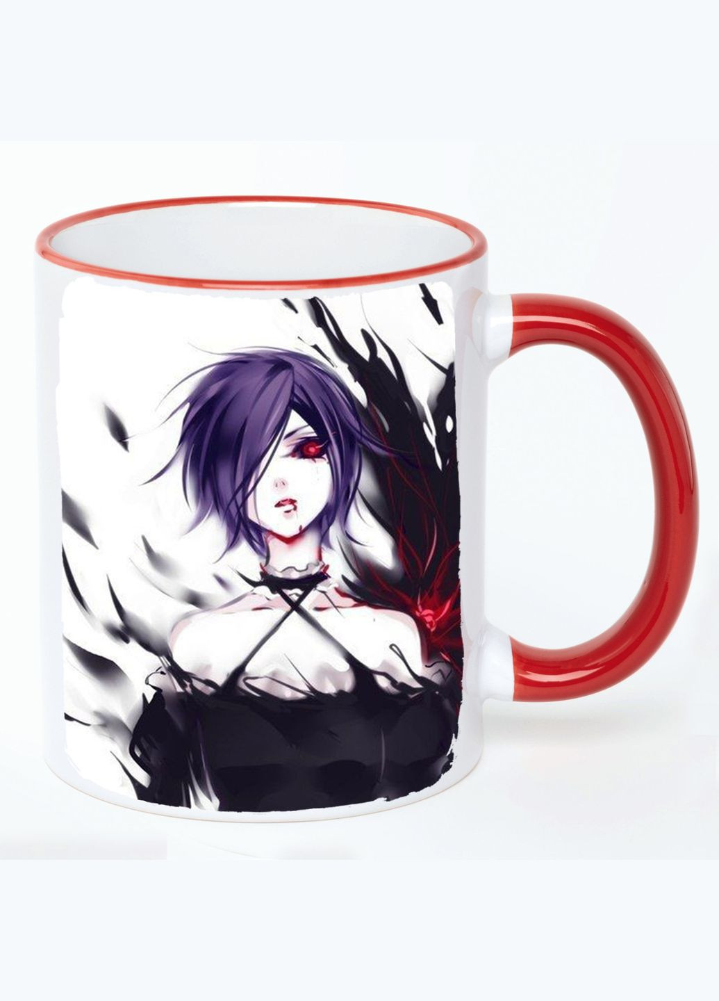 Чашка Токийский людоед Аниме #003 (кружка, кружка) Белая с Красной ручкой 330 мл No Brand (322715833)