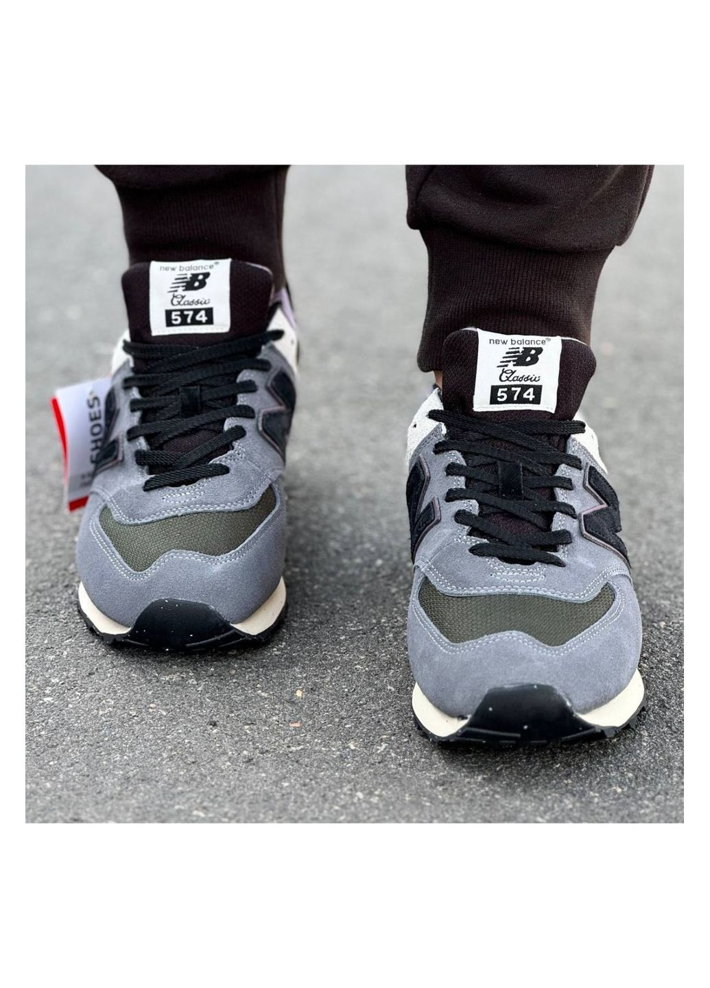 Серые демисезонные мужские кроссовки No Brand