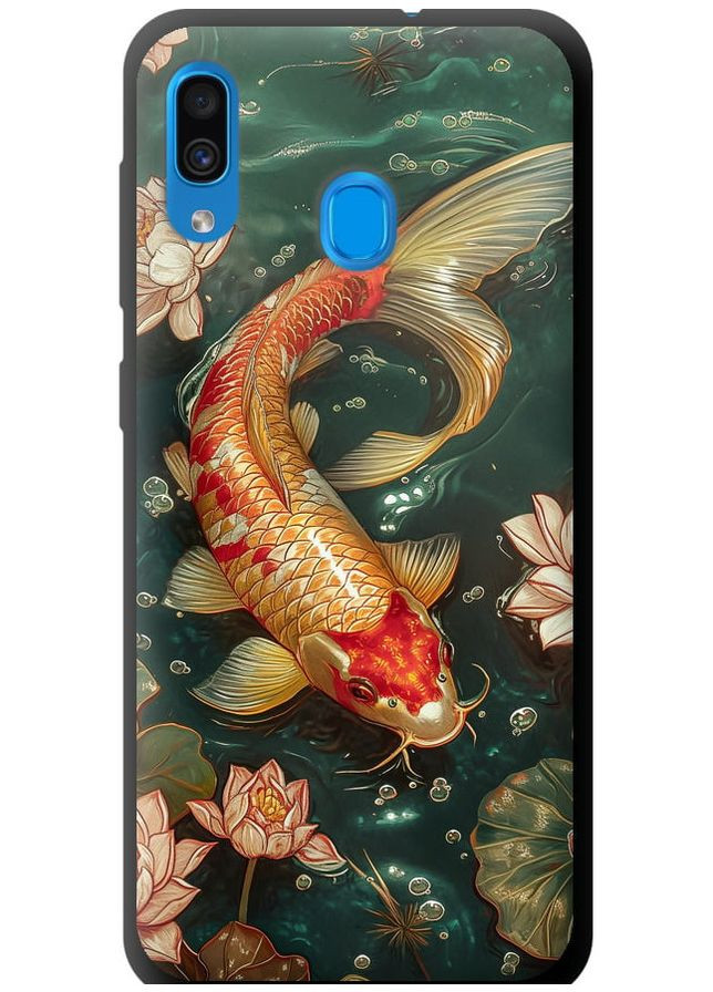 TPU чорний чохол 'Мелодія Лотоса' для Endorphone Samsung Galaxy A20 2019 A205F (291125393)