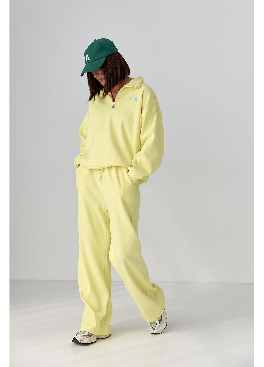 Женский спортивный костюм с плюшевым начесом - темно-коричневый цвет Lurex (353306307)