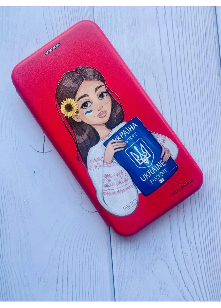 Чехол-книжка с рисунком на Xiaomi Redmi Note 12 Девушка с паспортом (принт 12) Creative (360689346)