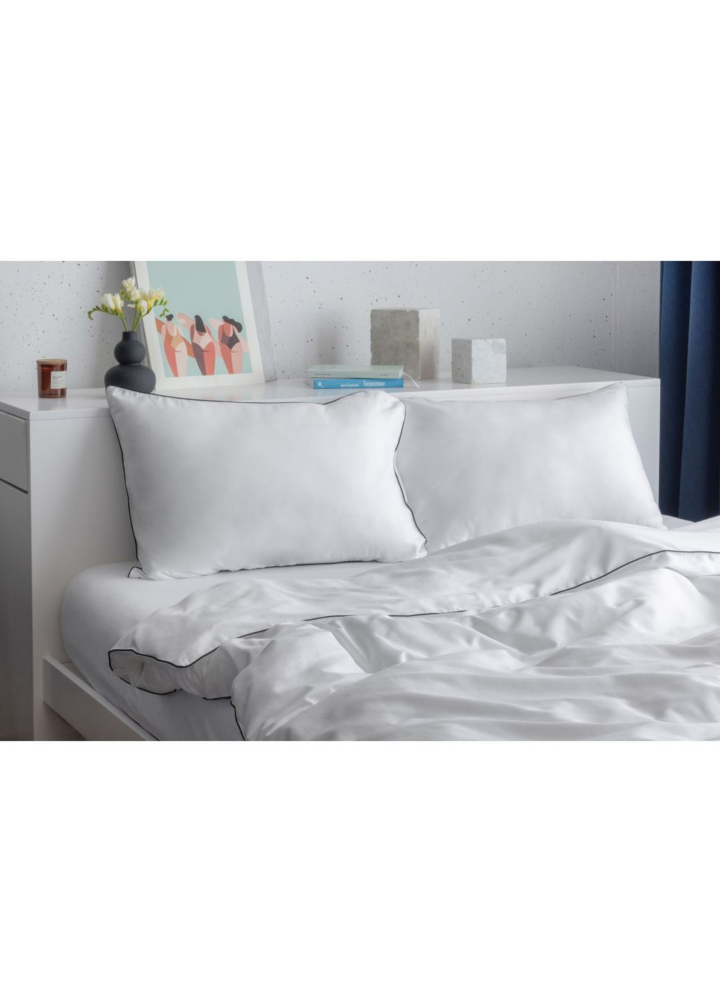 Комплект евро постельного белья с кантом HYGG (368830817)