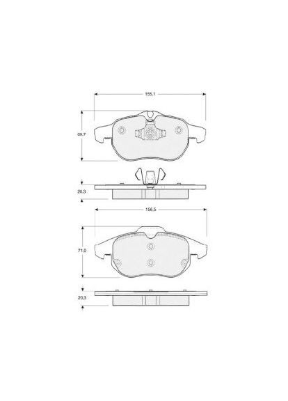 Тормозные колодки дисковые STARLINE (364834821)