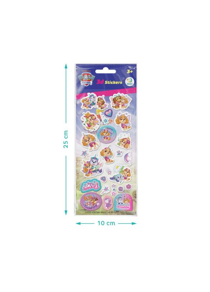 Детский набор 3D-наклейок "Paw Patrol. Щенки-Единорожки" 200673, 1 лист No Brand (365638445)