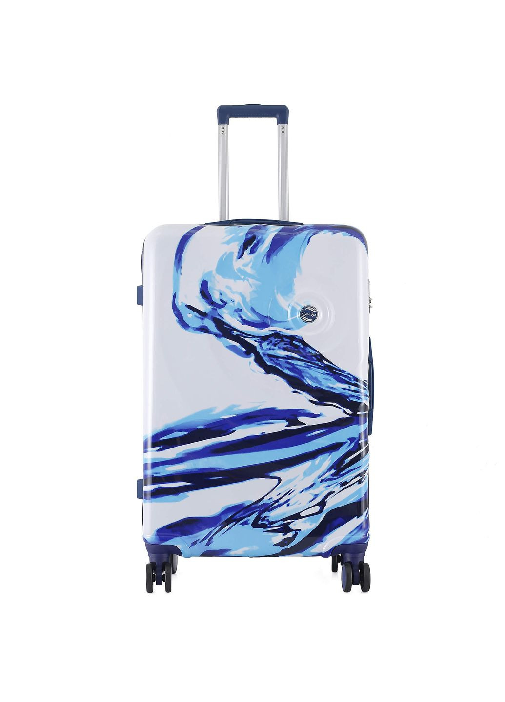 Валіза велика 28" (L) Polycarbonate/ABS-Plastic White/Blue Print (T5653-3) Semi Line (315593522)