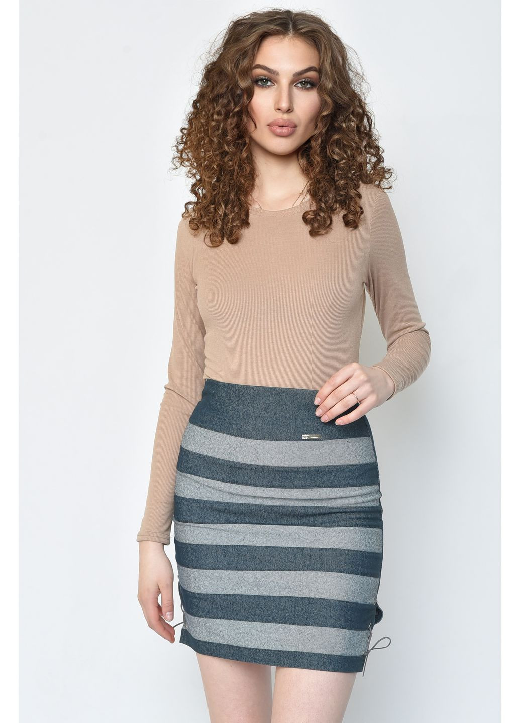 Спідниця жіноча сірого кольору Let's Shop (351851282)