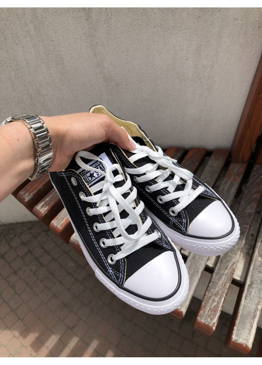 Черные демисезонные кеды мужские converse low black конверс No Brand