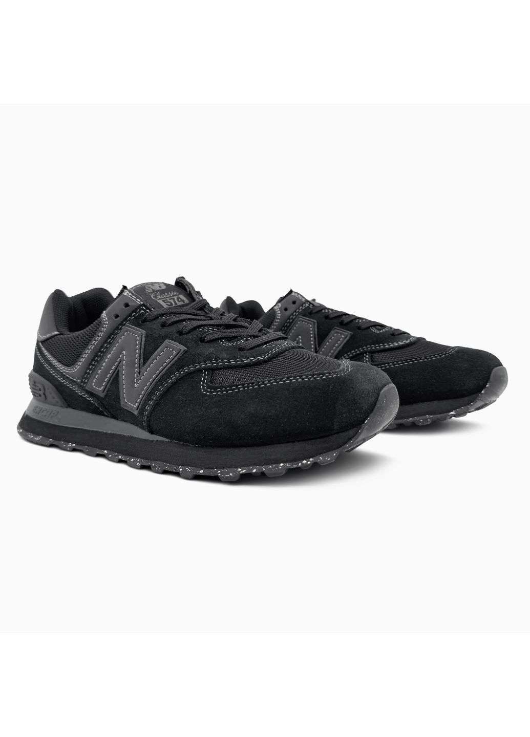 КРОСІВКИ ЖІНОЧІ NEW BALANCE 574 FULL BLACK НЬЮ БЕЛАНС 574 No Brand чорні демісезони (367173847)