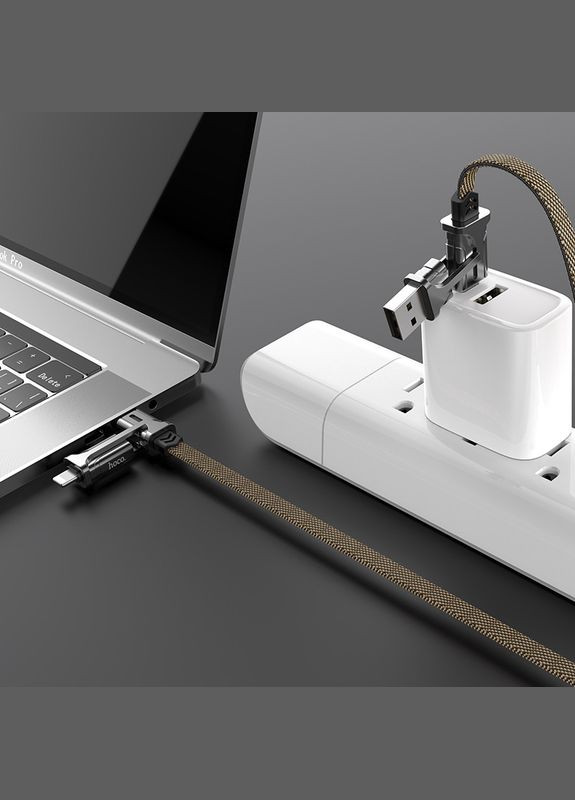 Кабель для зарядки телефону Combo USB to Lightning/USB to Type-C/Type-C to Type-C/Type-C to Lightning S22 Hoco (337350647)